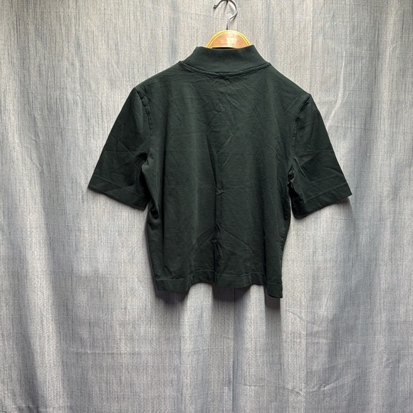 Zara crop style Shirt in Deep Green crop style size small - Picture 2 of 5